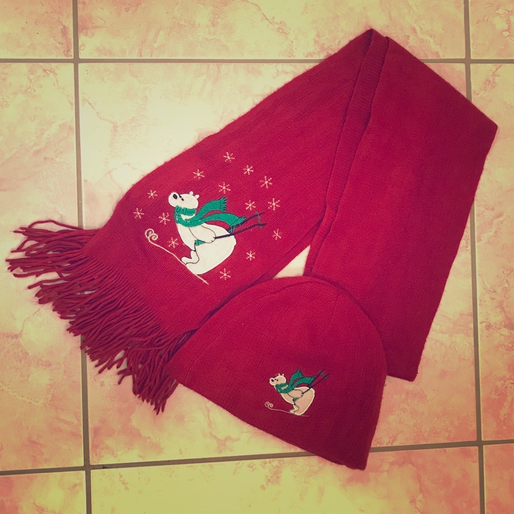 Red Scarf & Hat
